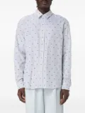 Maison Kitsuné striped fox shirt - White