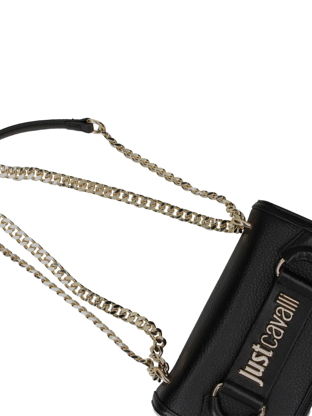 Just Cavalli Logo-plaque Cross Body Bag In Black