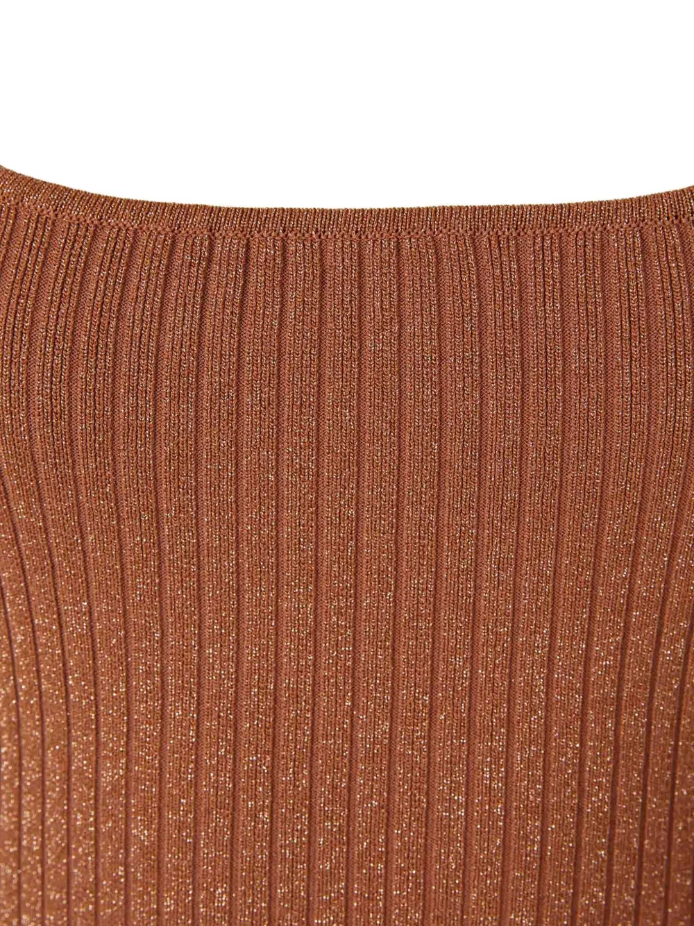Retroféte Matson Knit Dress Metallic Hazelnut In Brown