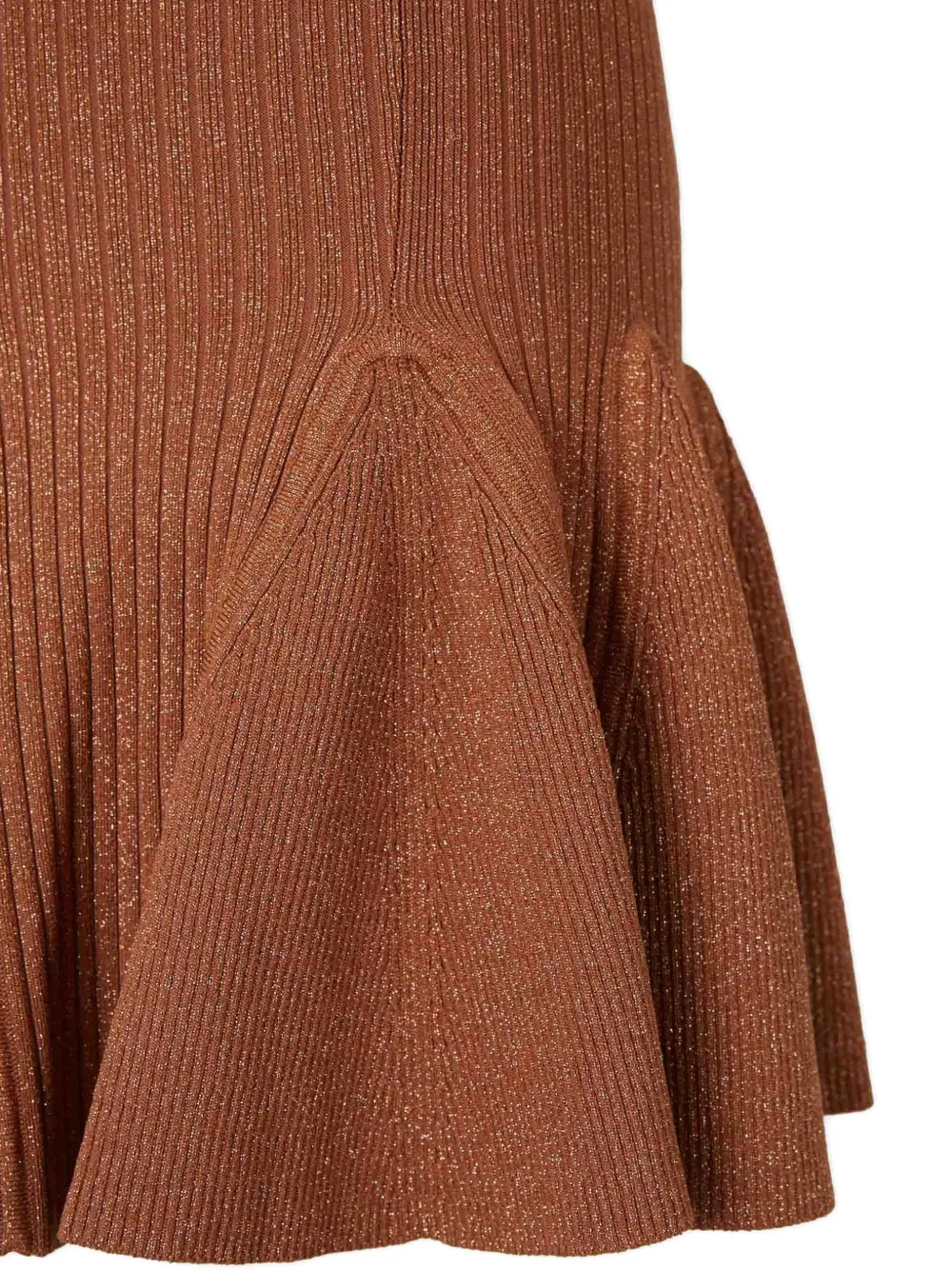 Retroféte Matson Knit Dress Metallic Hazelnut In Brown