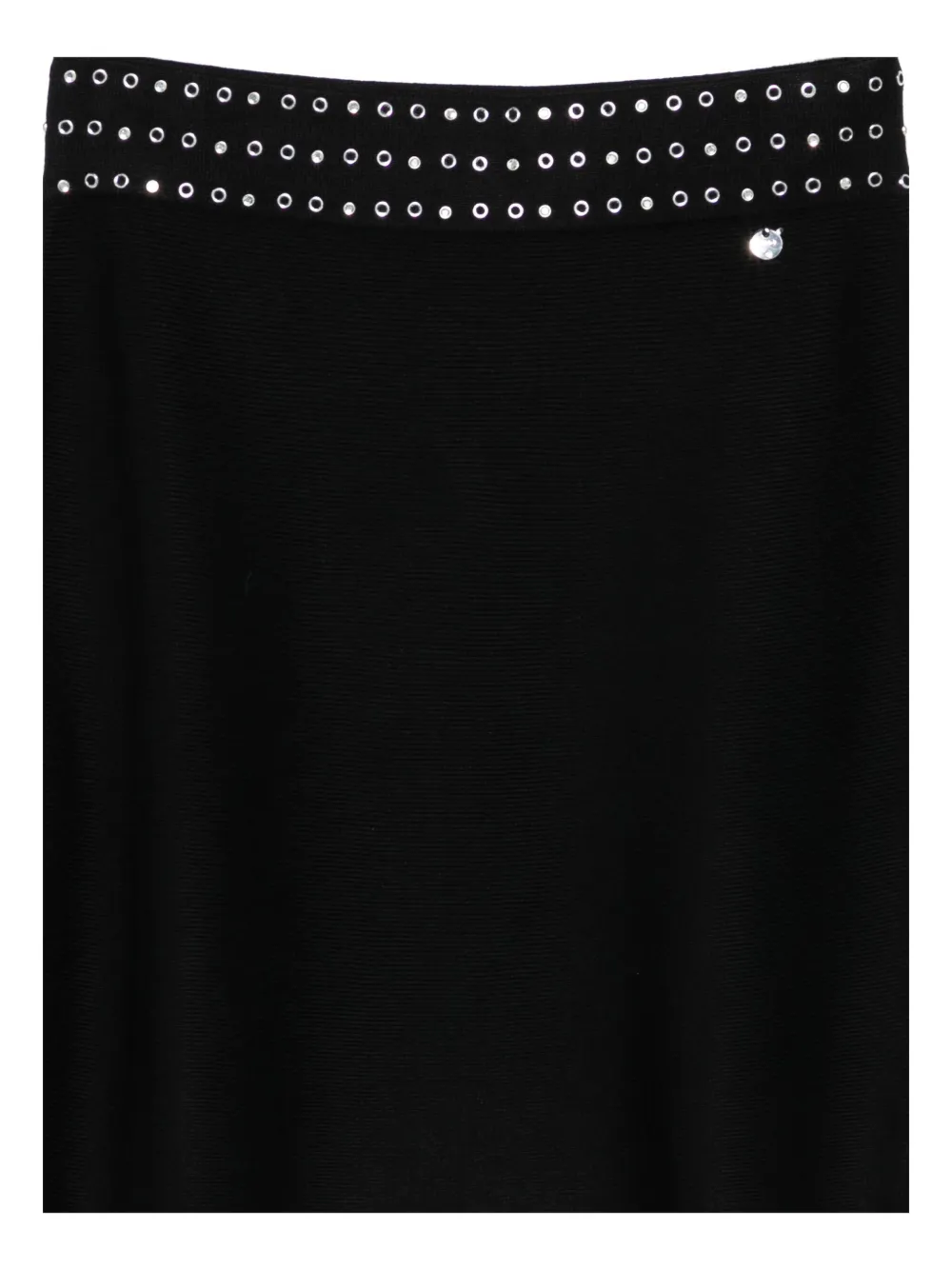 Liu •jo Eyelet-embellished Mini Skirt In Black