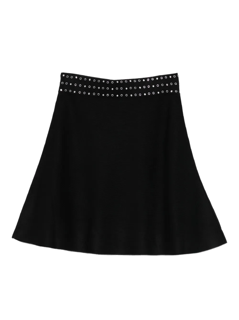 LIU JO eyelet-embellished mini skirt - Zwart