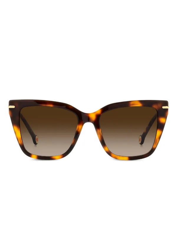 Carolina Herrera Cat-eye Tortoiseshell Sunglasses in Brown