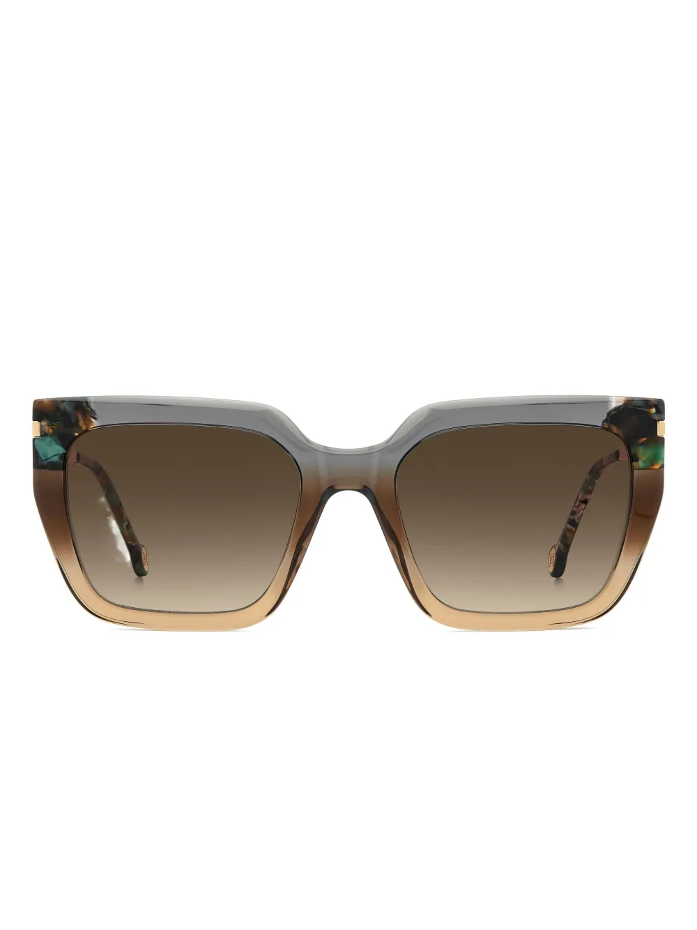 Carolina Herrera Square-frame Gradient-lenses Sunglasses In Multi