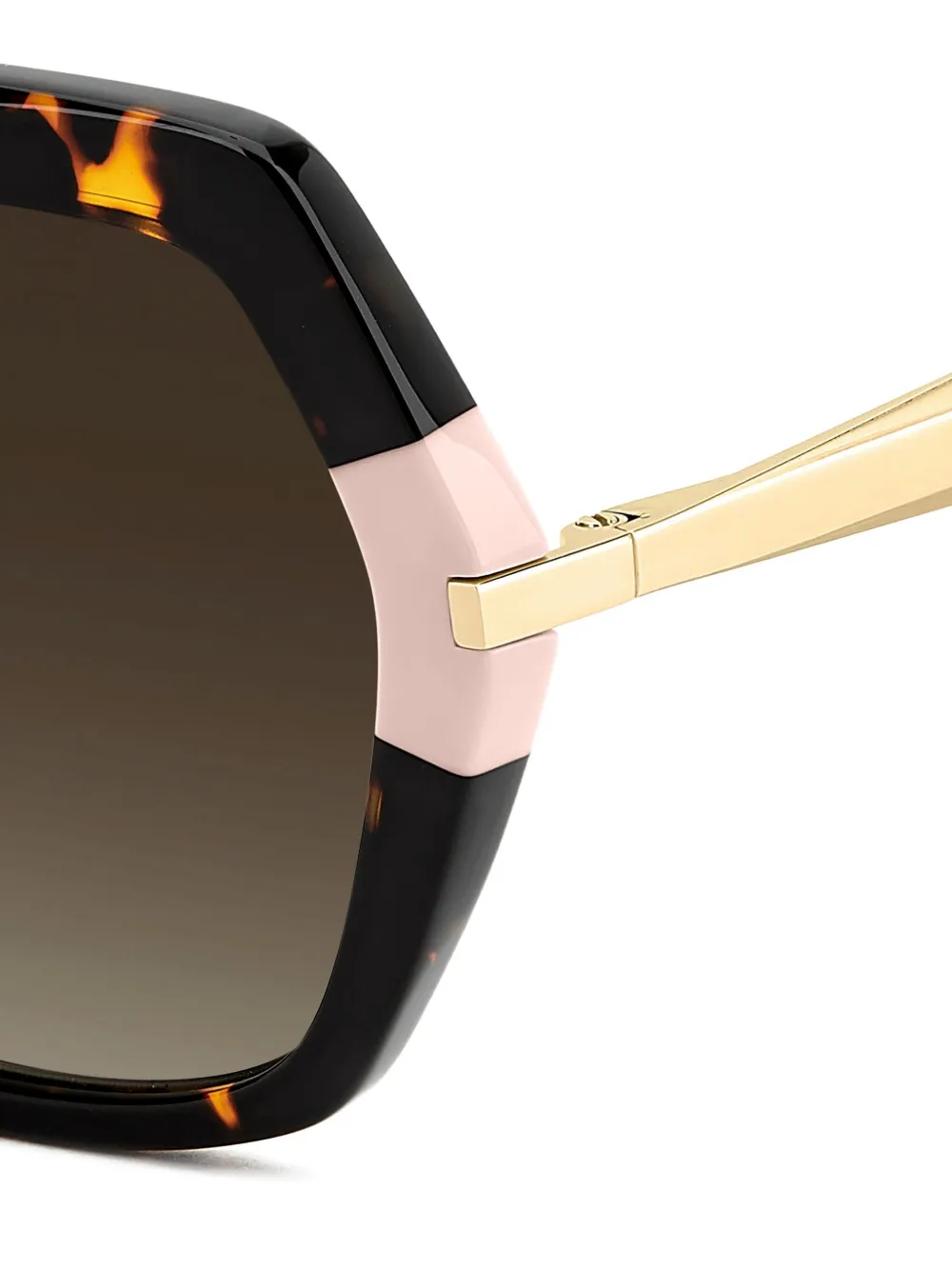 Carolina Herrera Zonnebril met geometrisch montuur Zwart