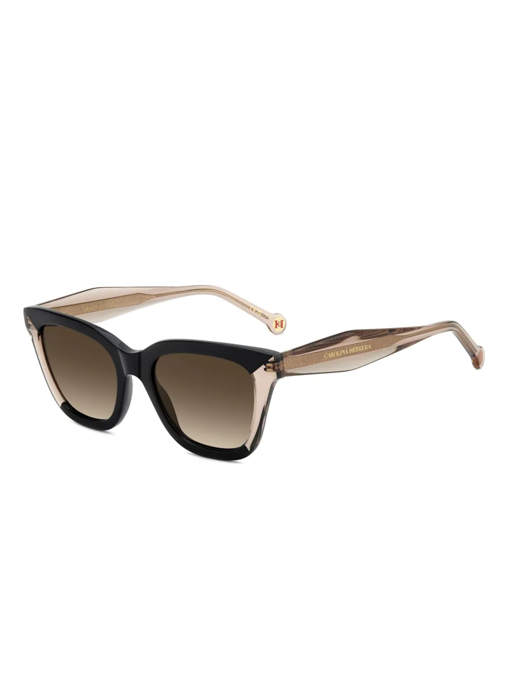Carolina Herrera Embellished Cat-eye Sunglasses In Brown