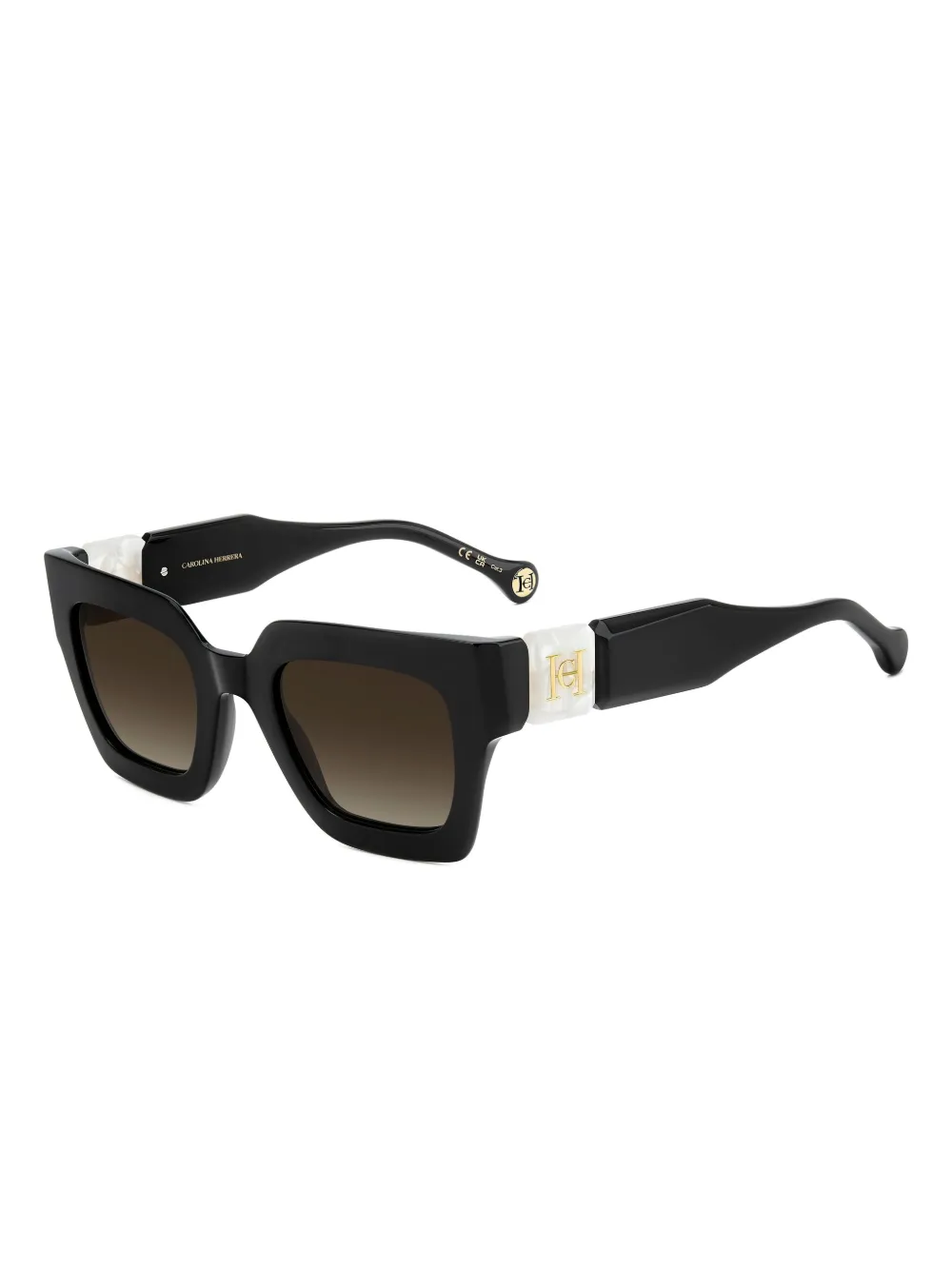 Carolina Herrera square-frame logo-detail sunglasses - Zwart