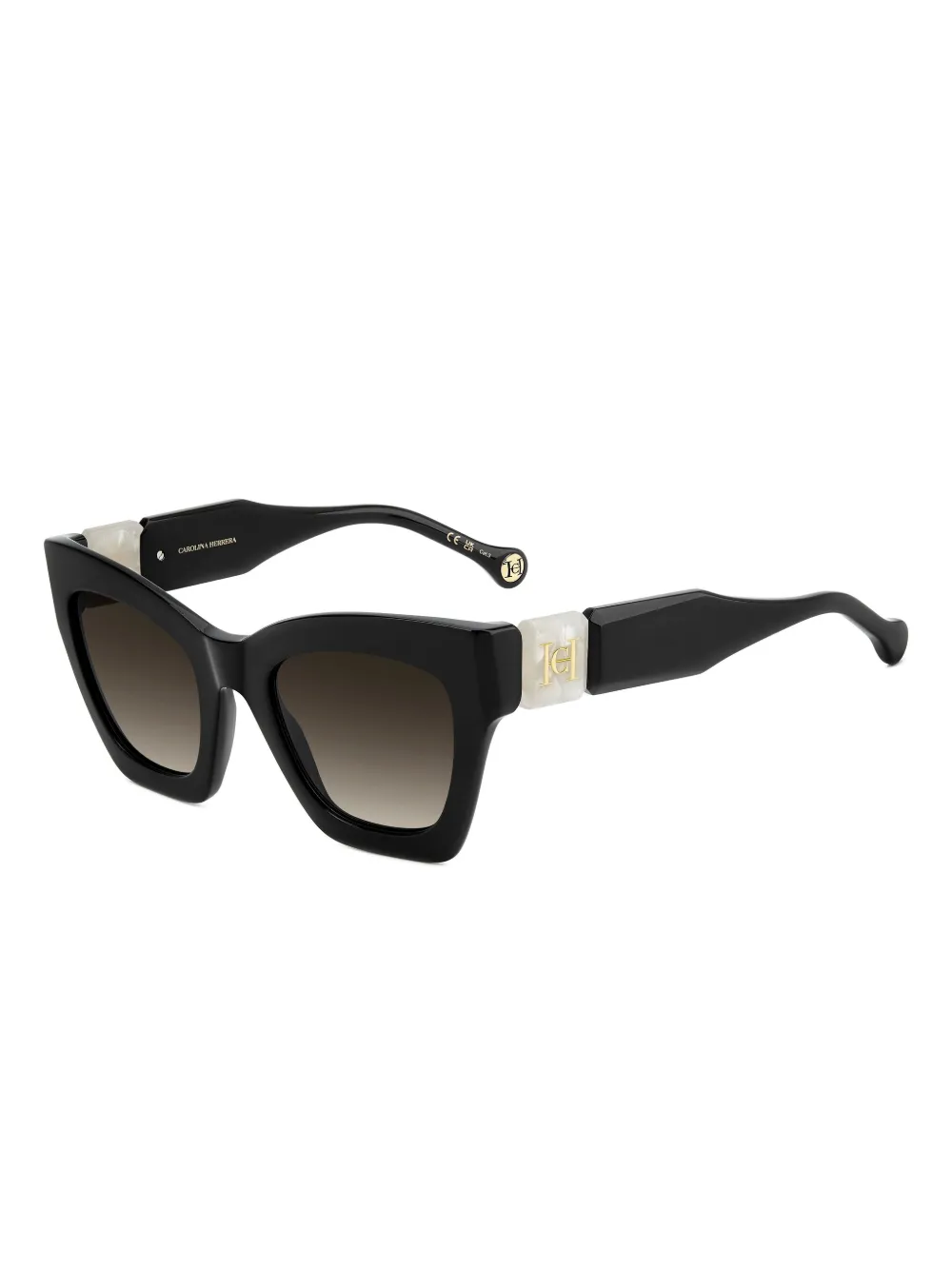Carolina Herrera Zonnebril met cat-eye montuur - Zwart
