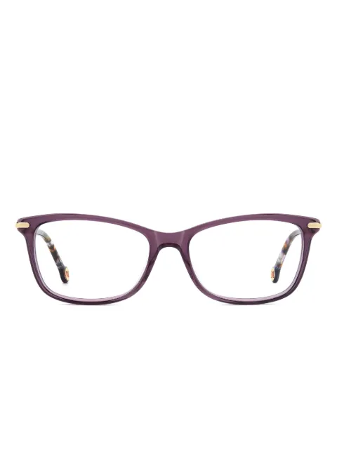 Carolina Herrera square-frame patterned-temples glasses