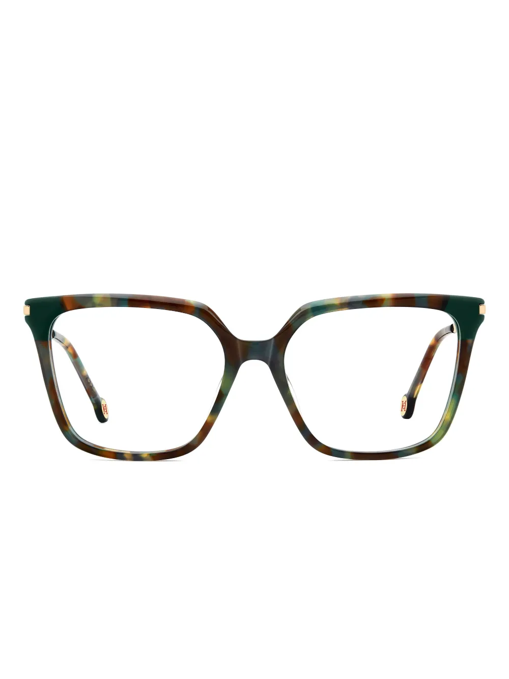 Carolina Herrera Square-frame Patterned Glasses In Green