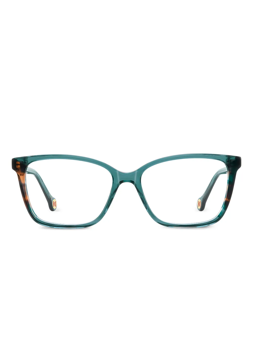 Carolina Herrera square-frame logo-detail glasses - Blu
