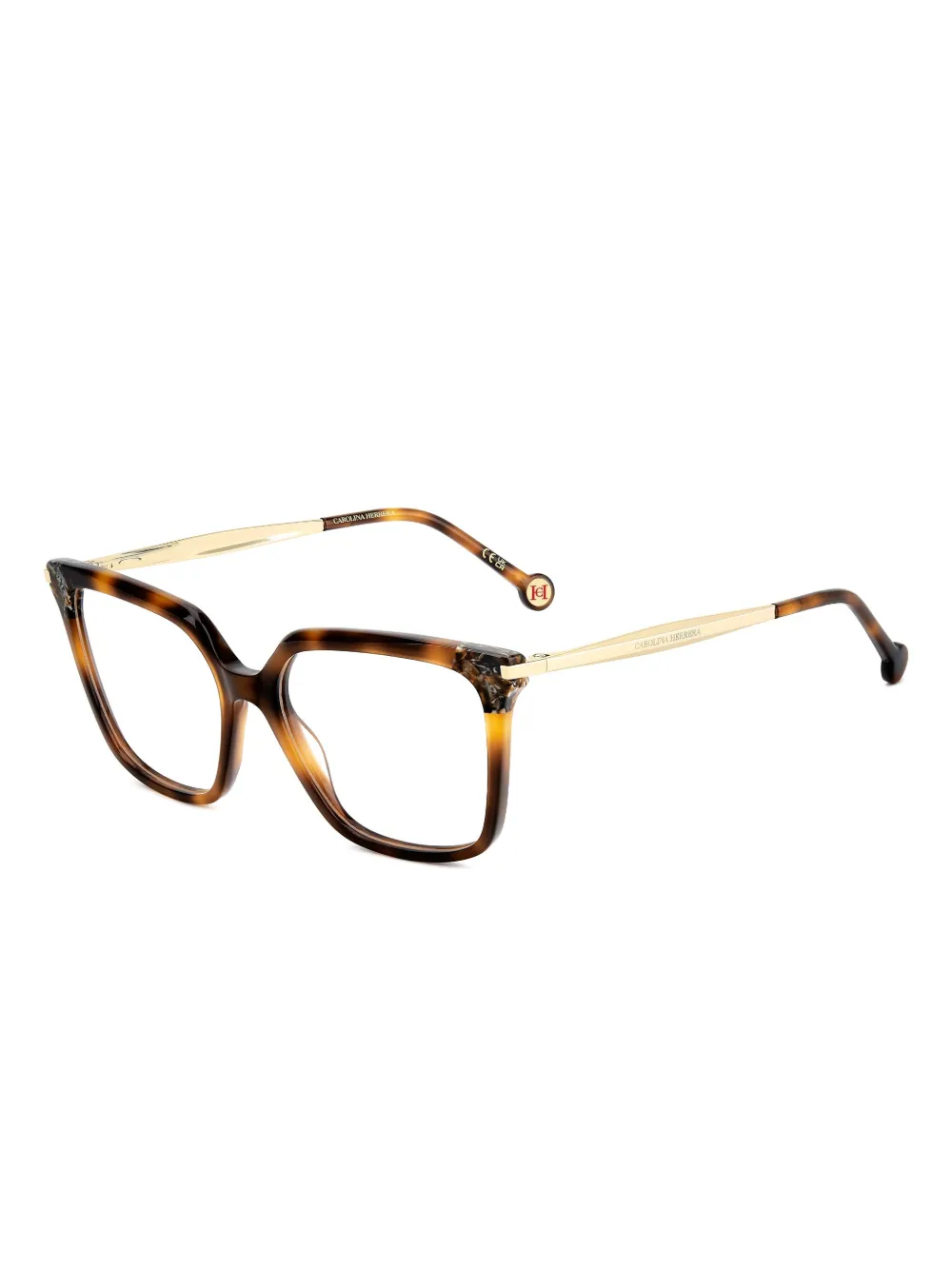 Carolina Herrera Square-frame Tortoiseshell Glasses In Brown