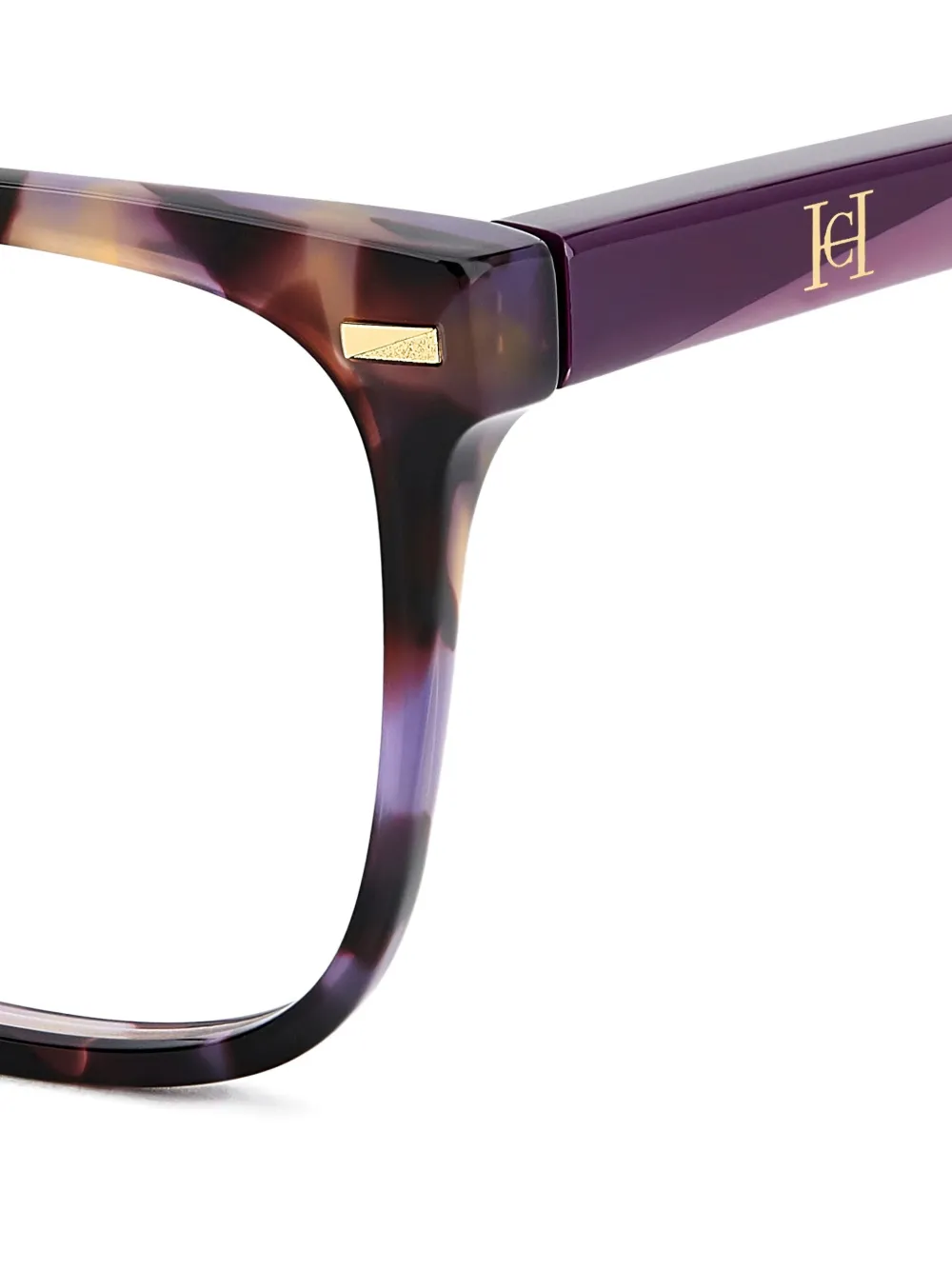 Carolina Herrera Square-frame Patterned Glasses In Brown