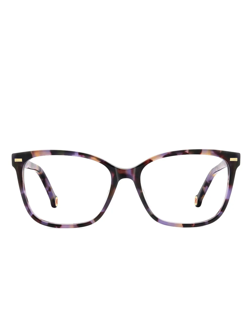 Carolina Herrera Square-frame Patterned Glasses In Brown