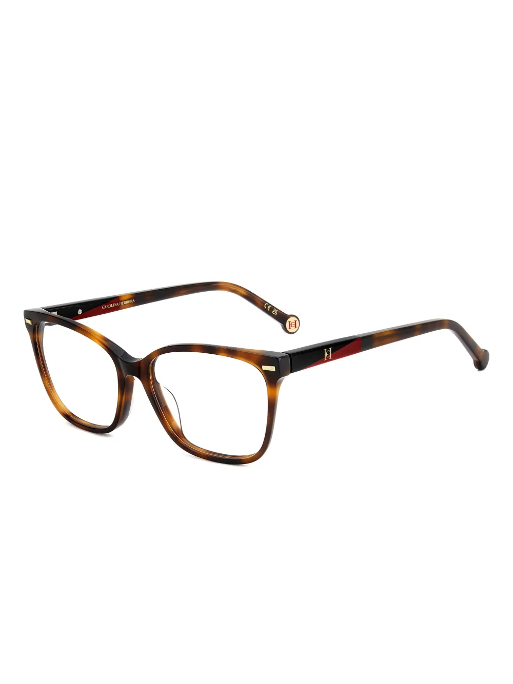 Carolina Herrera Square-frame Tortoiseshell Glasses In Brown
