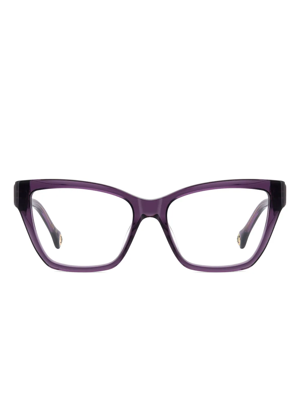 Carolina Herrera Cat-eye Frame Logo-detail Glasses In Purple