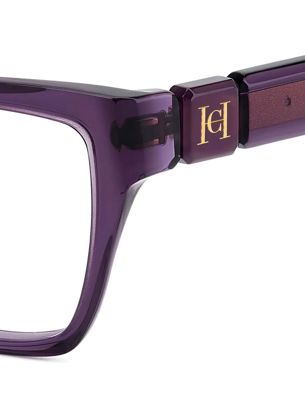Carolina Herrera Cat-eye Frame Logo-detail Glasses In Purple