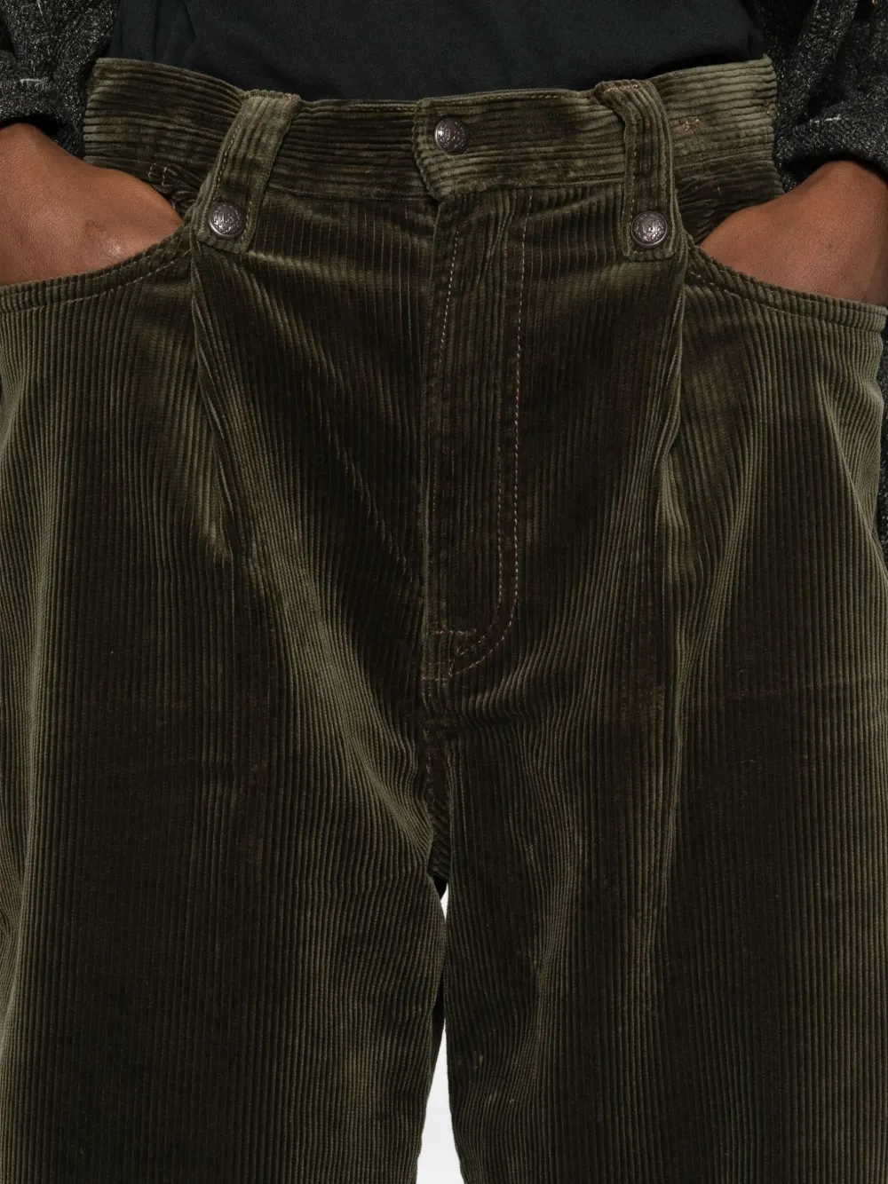 R13 Pleated Corduroy Denim In Green