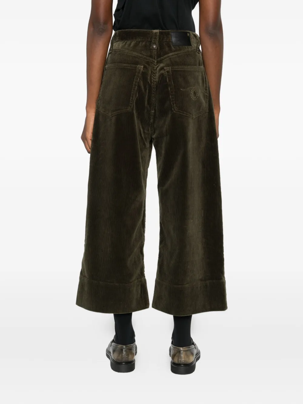 R13 Pleated Corduroy Denim In Green