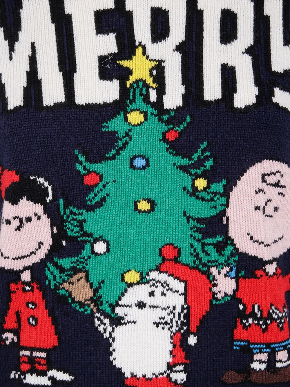 Mc2 Saint Barth Peanuts Christmas Sweater In Blue