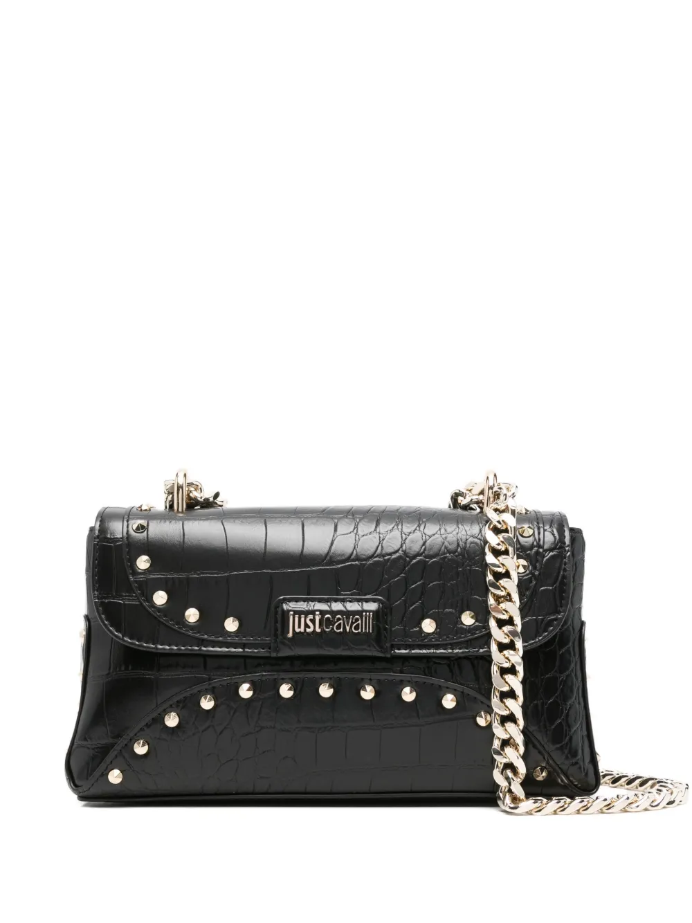 Just Cavalli stud-embellished shoulder bag - 899 BLACK