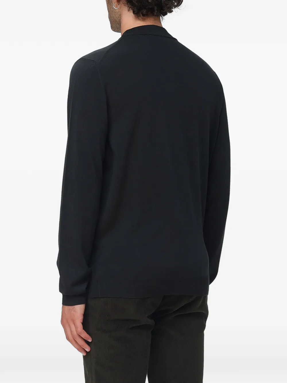 Zanone ribbed-trim sweater Groen