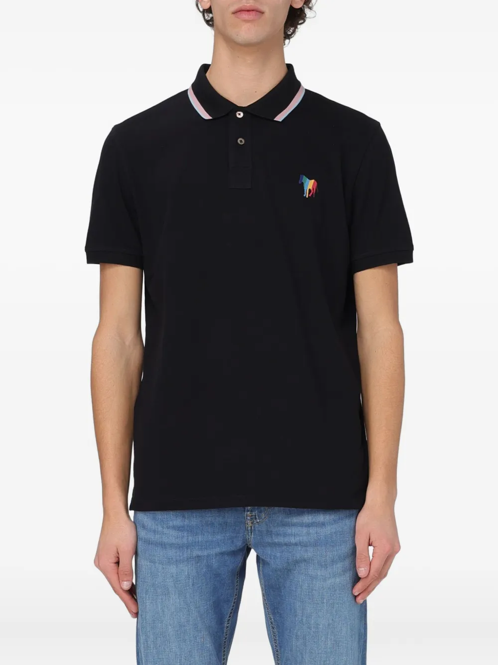 Paul Smith playera tipo polo Broad Stripe Zebra | negro | Image 1