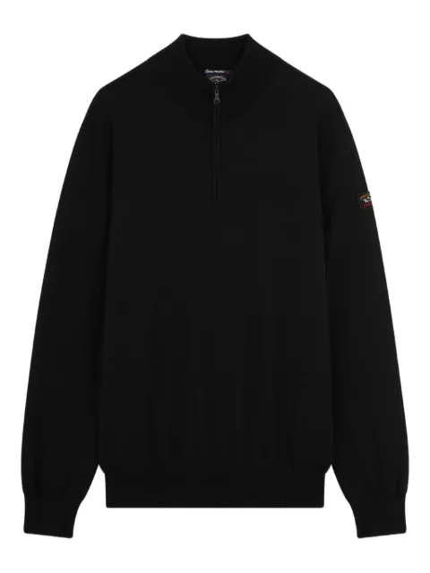 Paul & Shark half zip badge iconic knitwear