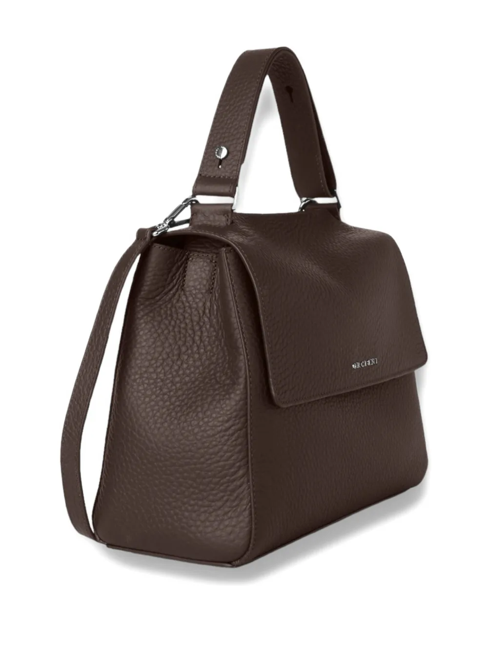 Orciani Sveva Flap medium leren schoudertas Bruin