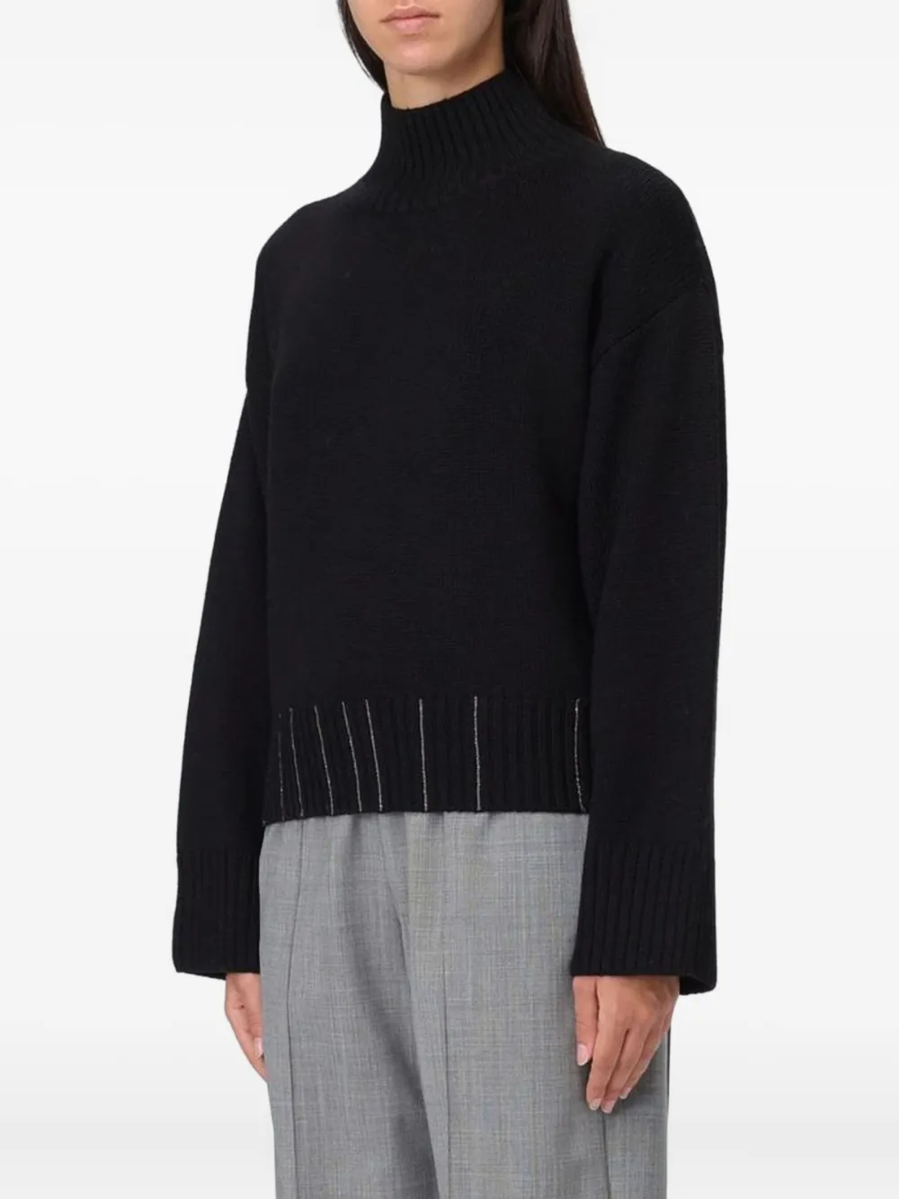 Fabiana Filippi Gestreepte coltrui Zwart