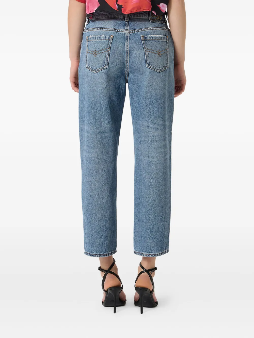 Blumarine Jeans met whisker-effect Blauw