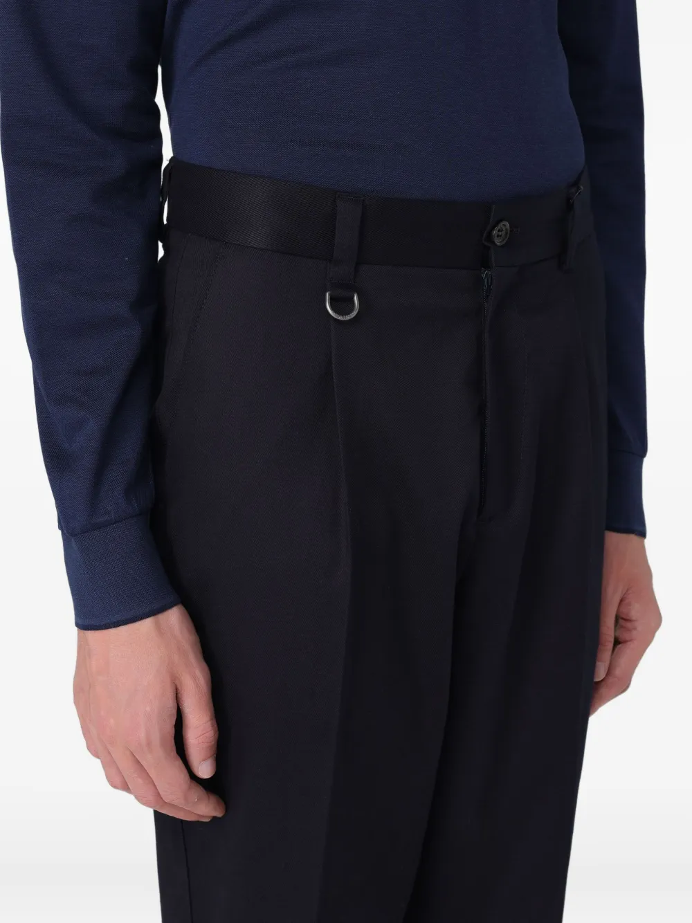 Paolo Pecora Pleat-detail Tapered Trousers In Black