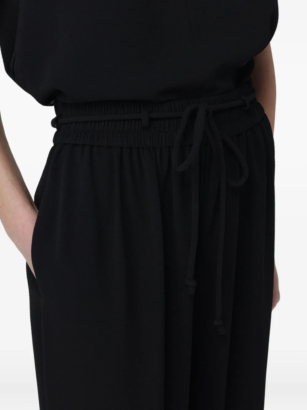 Giorgio Armani Drawstring Trousers In Black