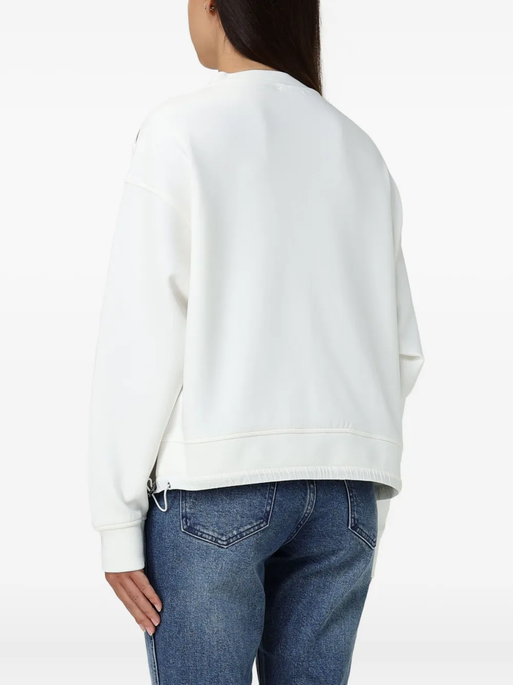 Emporio Armani Sweater met ritsdetail op de schouder Wit