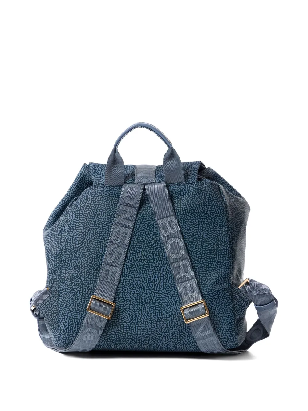 Borbonese medium logo strap backpack - Blauw