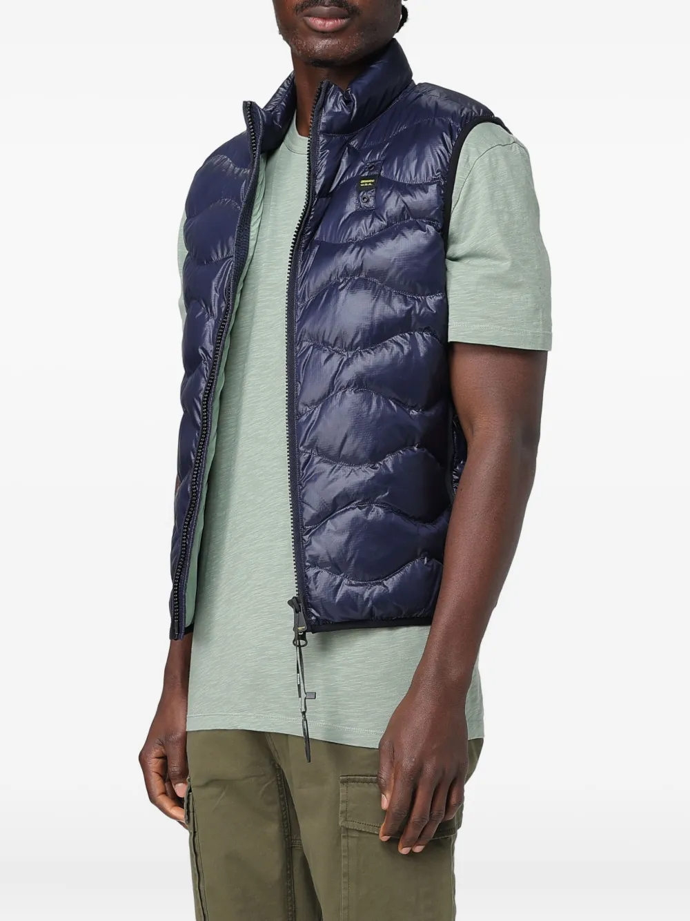 Blauer Danny Quilted Gilet In Blue