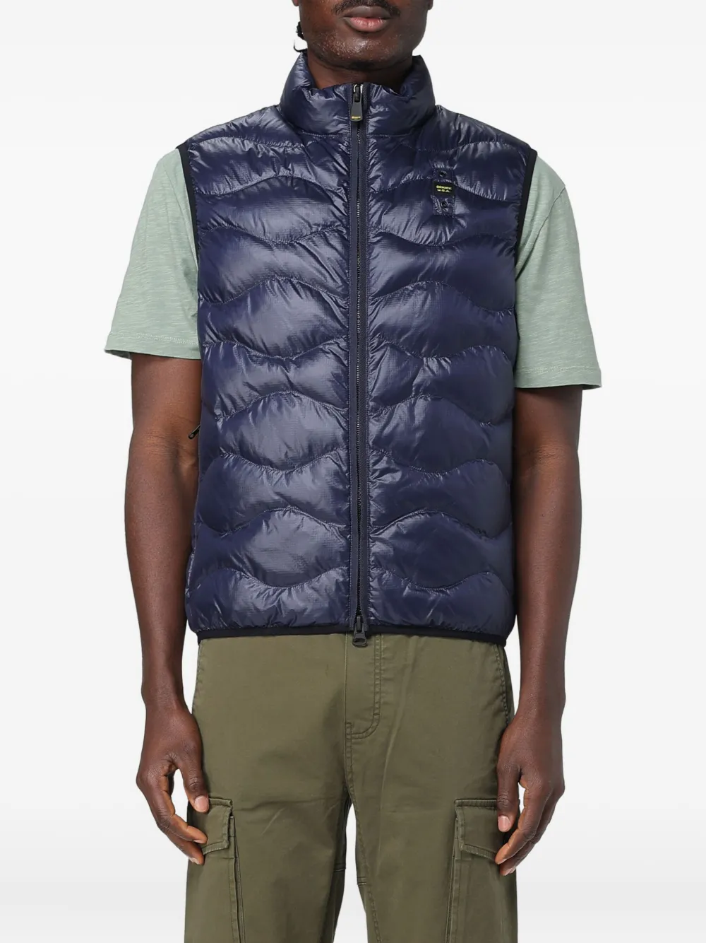 Blauer Danny Quilted Gilet In Blue