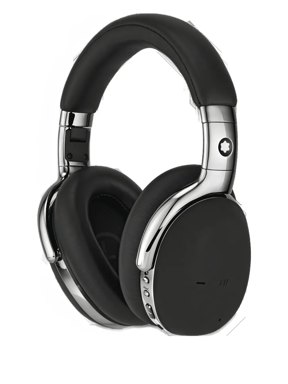 Montblanc Mb 01 Over-ear Chrome-trim Headphones In Black