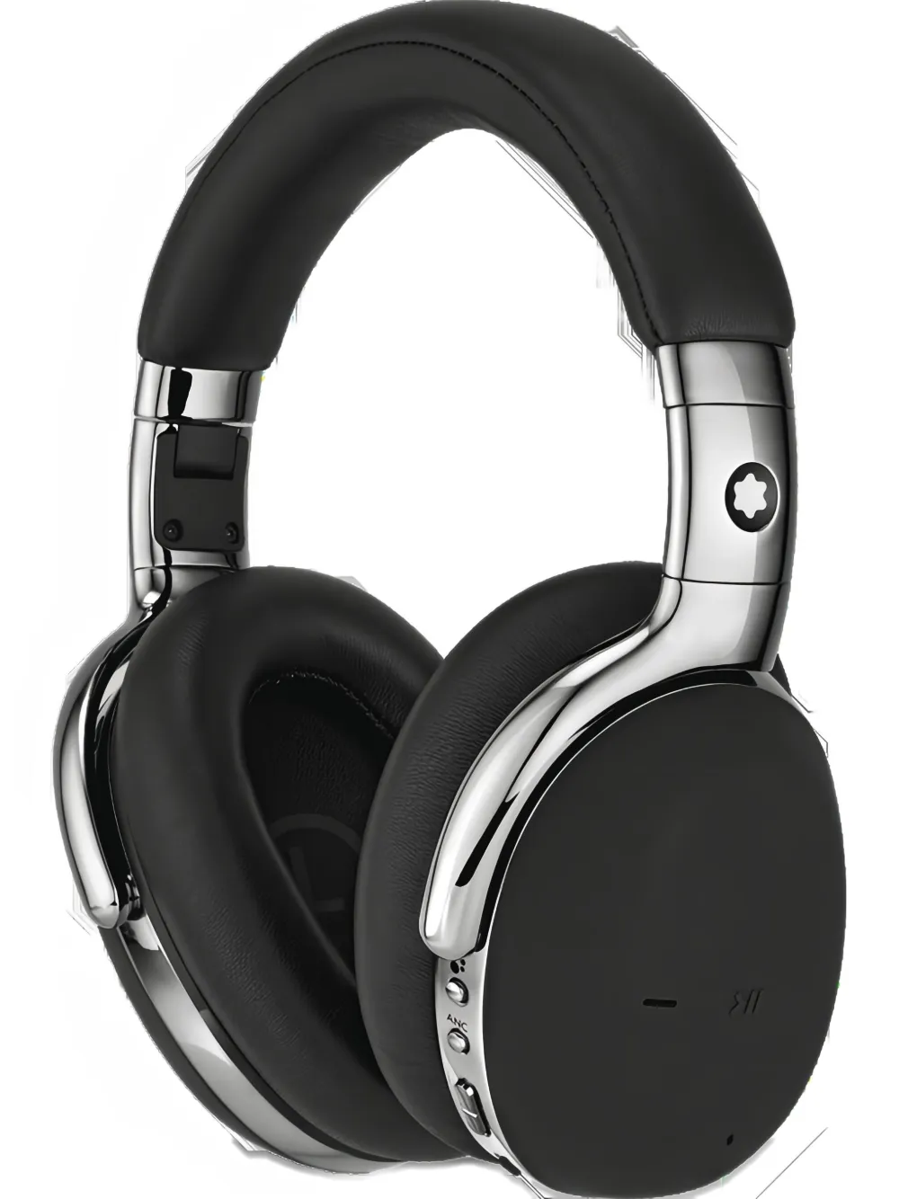 Montblanc Mb 01 Over-ear Chrome-trim Headphones In Black