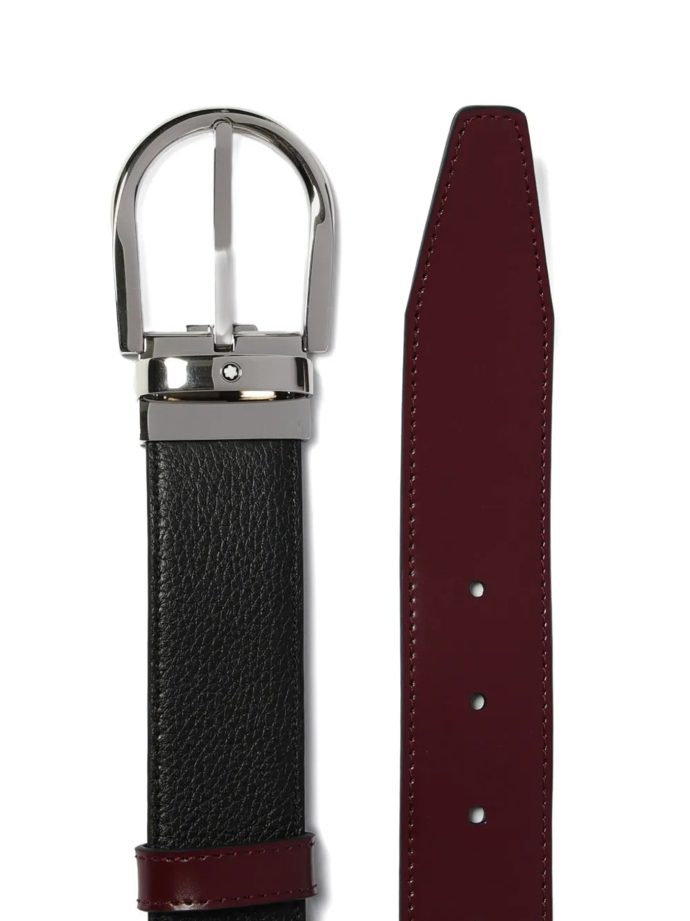 Montblanc Reversible Leather Belt In Red