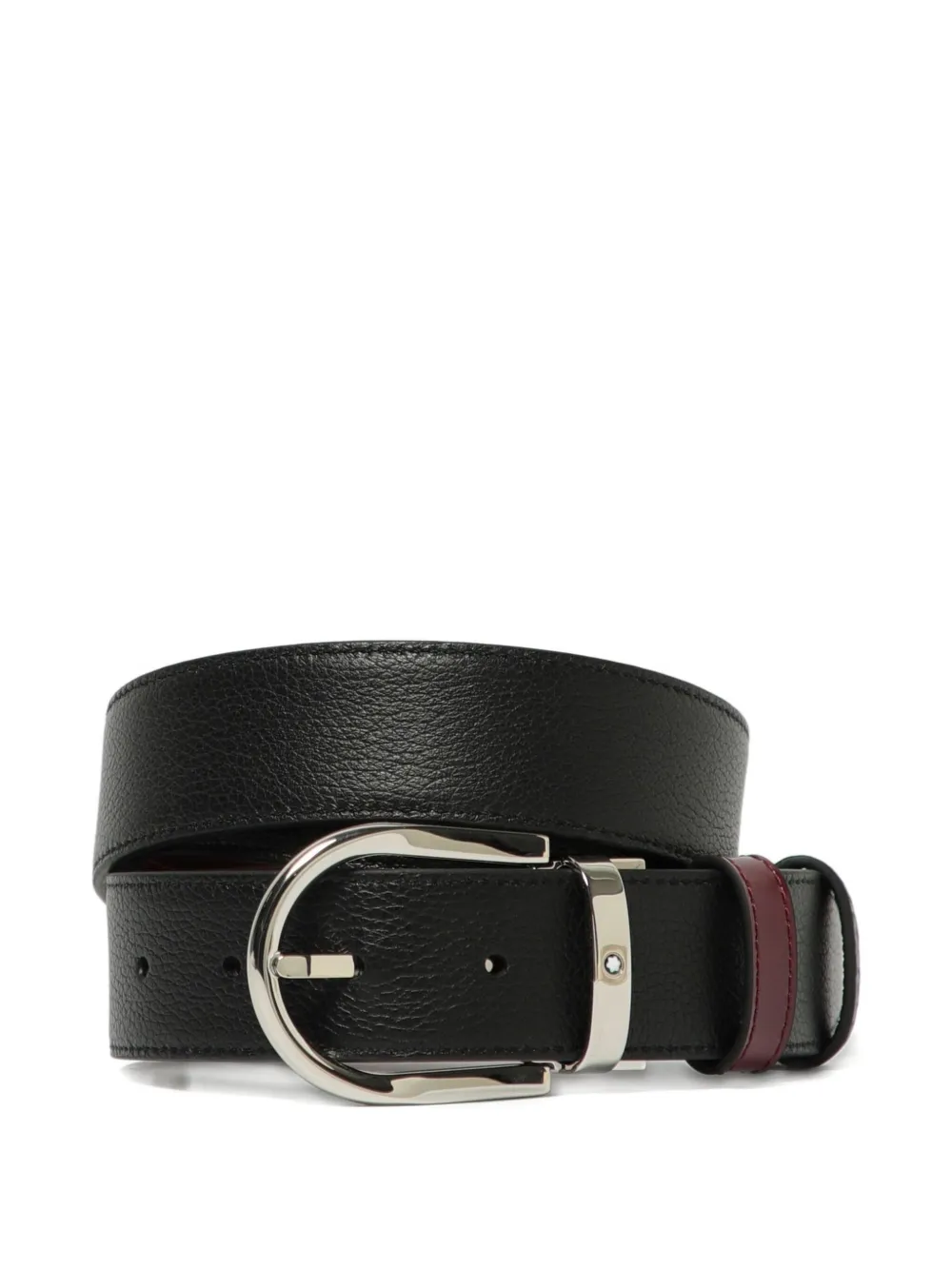 Montblanc Reversible Leather Belt In Red