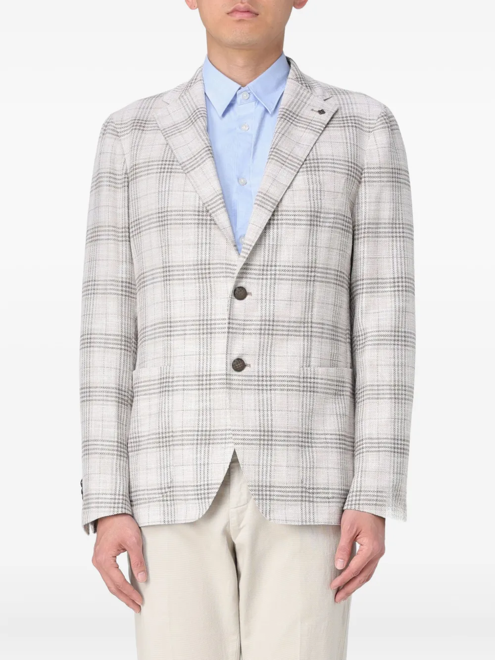 Tagliatore chamarra con motivo de cuadros y botones | gris | Image 1