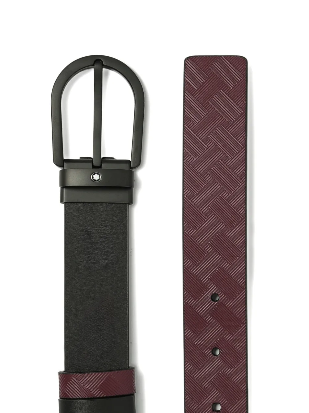 Montblanc Omkeerbare leren riem Rood