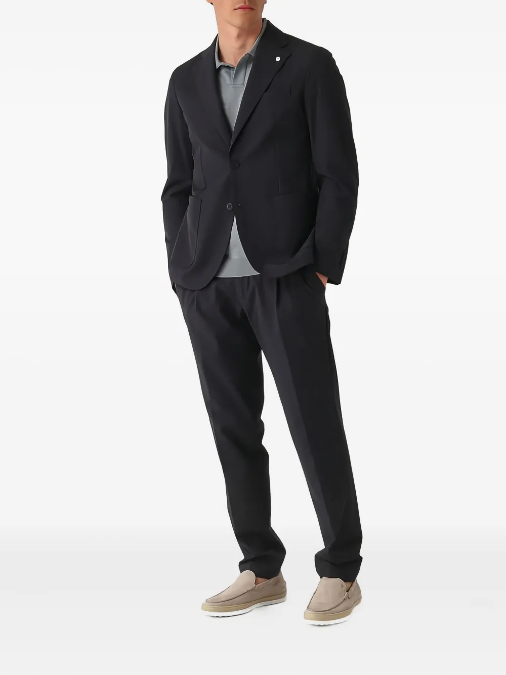 L.B.M. 1911 drawstring pleated trousers - Blauw