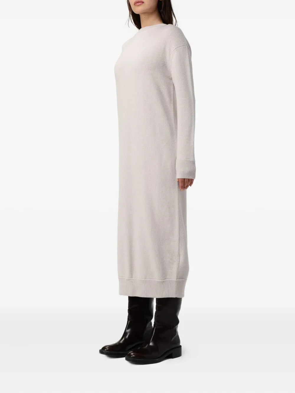 'S Max Mara Yarden crew-neck midi dress - Beige