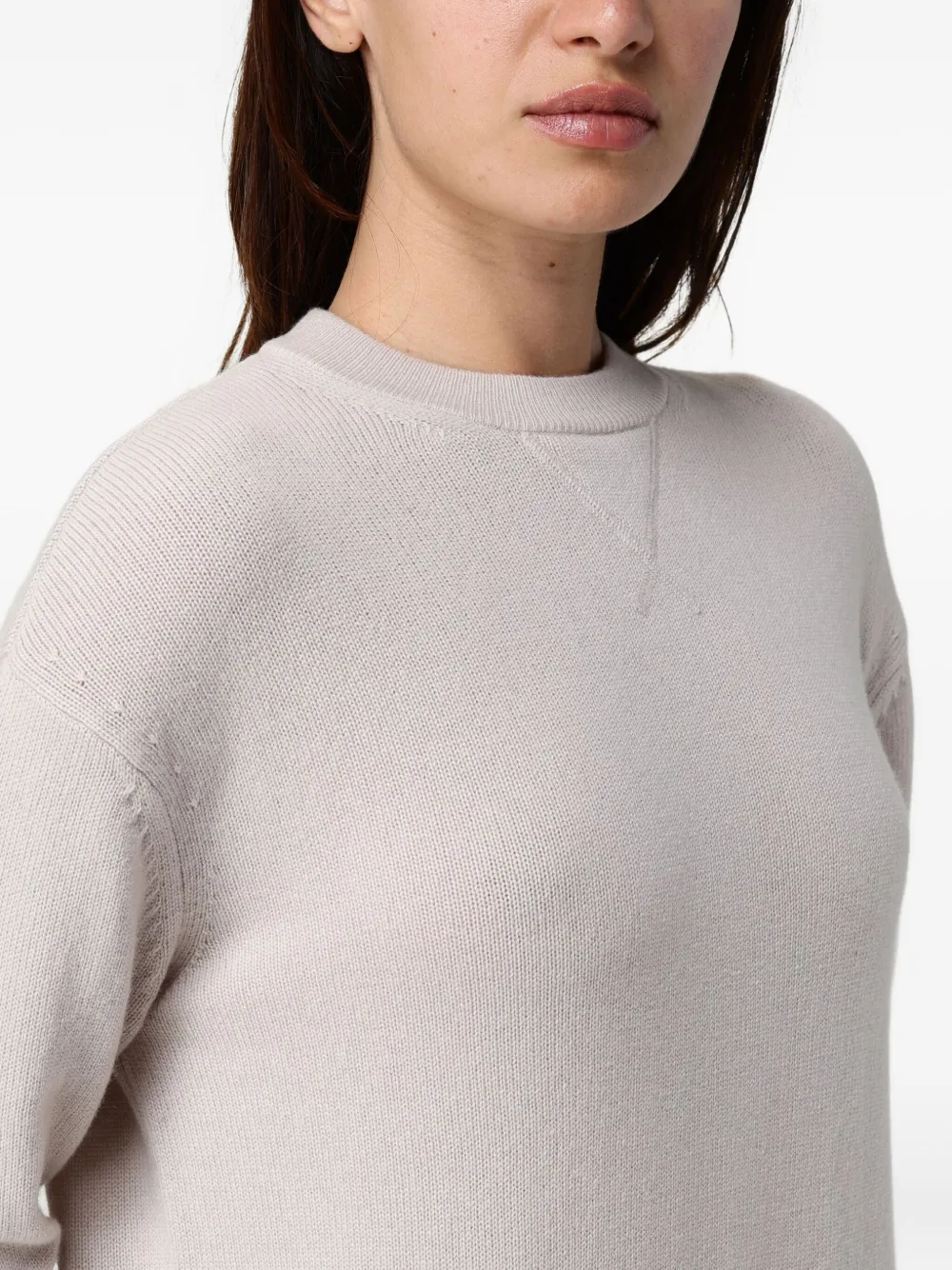 'S Max Mara Yarden midi-jurk met ronde hals Beige