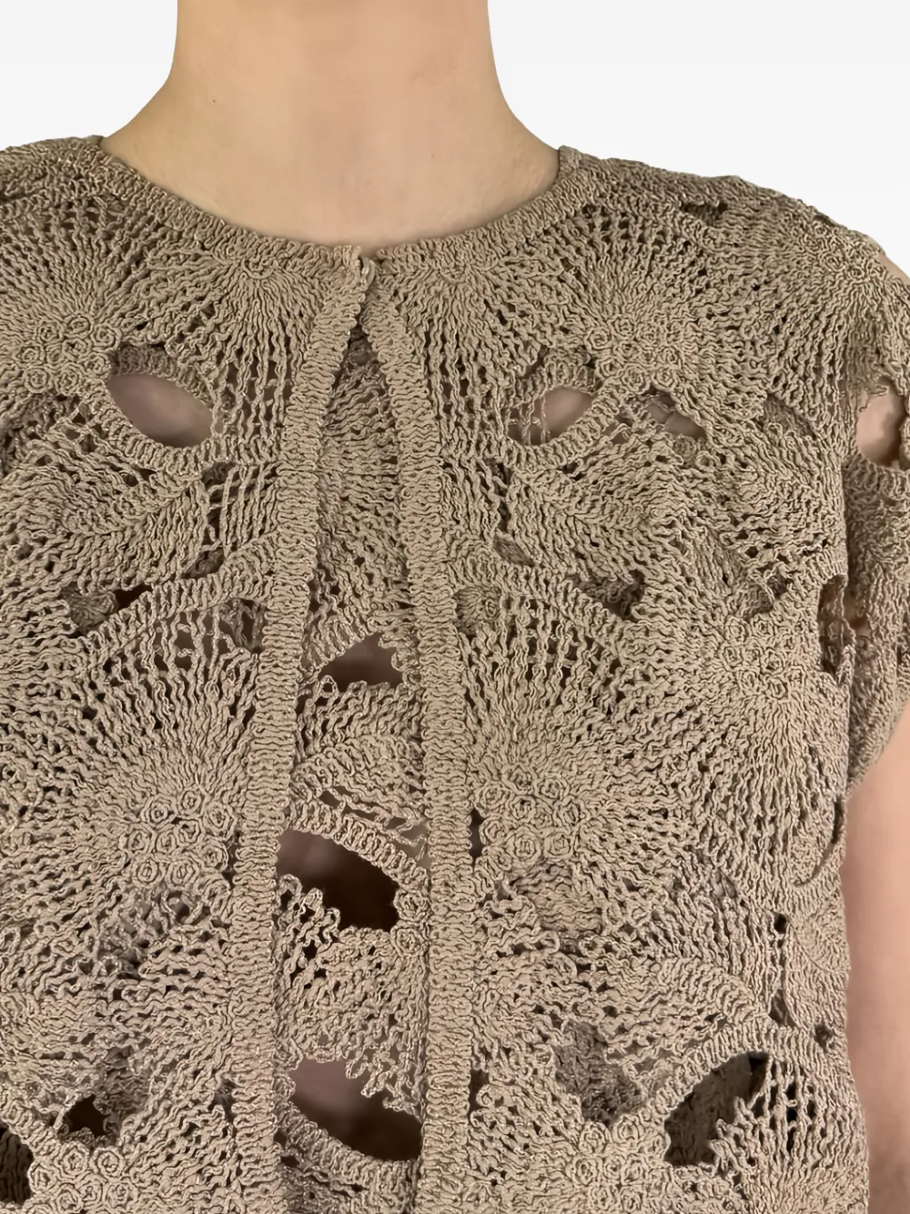 Kangra Opengebreide blouse Beige