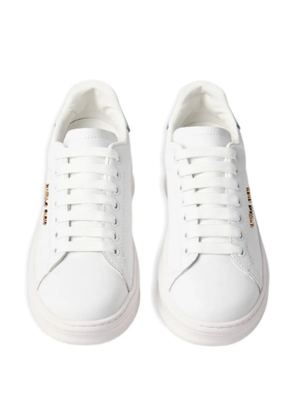 Gaëlle Denim Insert Sneakers In White
