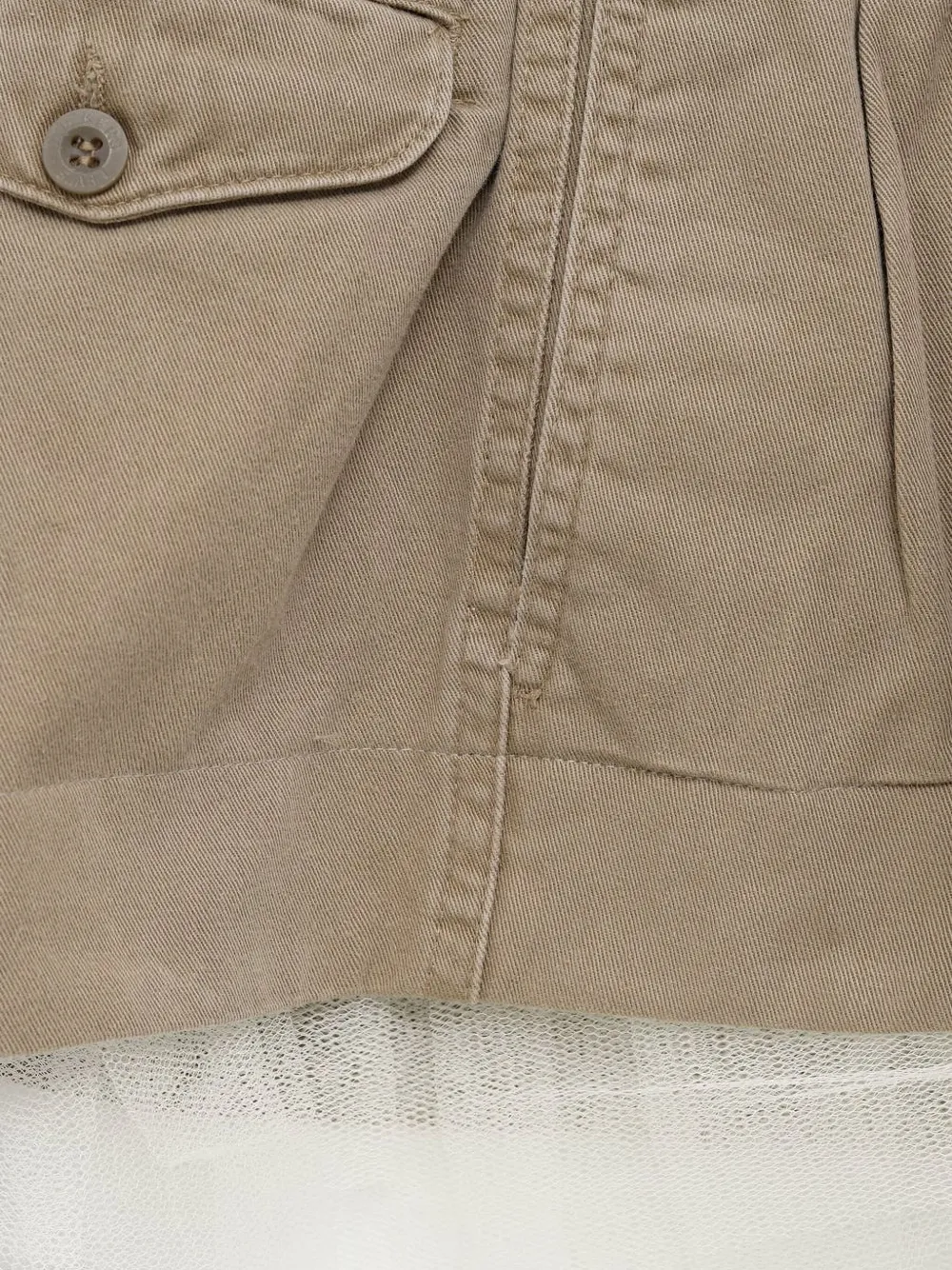 August Barron Layered Mini Skirt In Neutral