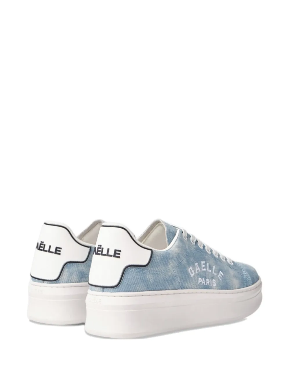Gaëlle Paris Denim sneakers met geborduurd logo Blauw